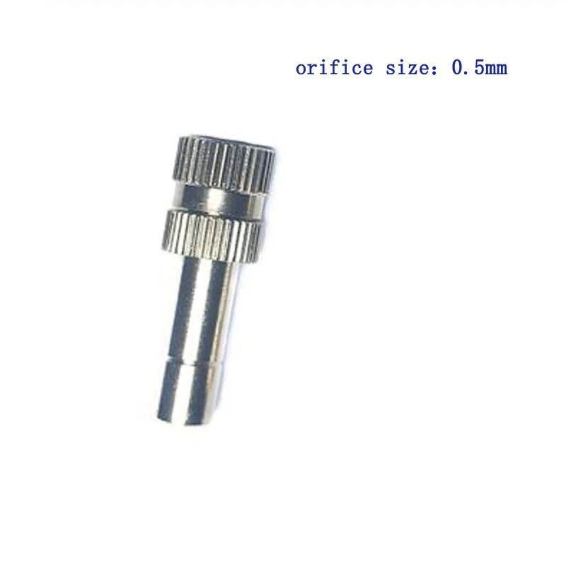 6mm Low Pressure Fine Atomization Nozzles 0.1~0.6mm Brass Misting Sprayers Irrigation Disinfection Cooling Fog Nozzles