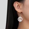 Cazador Clear Zircon Mom Baby Pregnant Mother Round Dangle Earrings Stainless Steel Jewelry Earrings Mother's Day Gift 2026