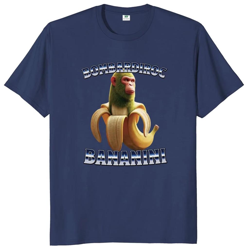 Chimpanzini Bananini T Shirt Funny Italian Brainrot Meme T-shirts Cotton Soft Unisex Tee Tops Streetwear Oversized Loose Casual