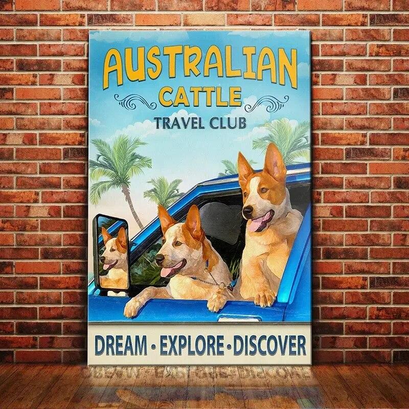 

Винтажная металлическая жестяная вывеска для австралийской пастушьей собаки для ванной комнаты, гостиной, туалета, кухни, дома, гаража, бара, клуба, сада, паба, настенный декор 20x30cm 12x8 Inches