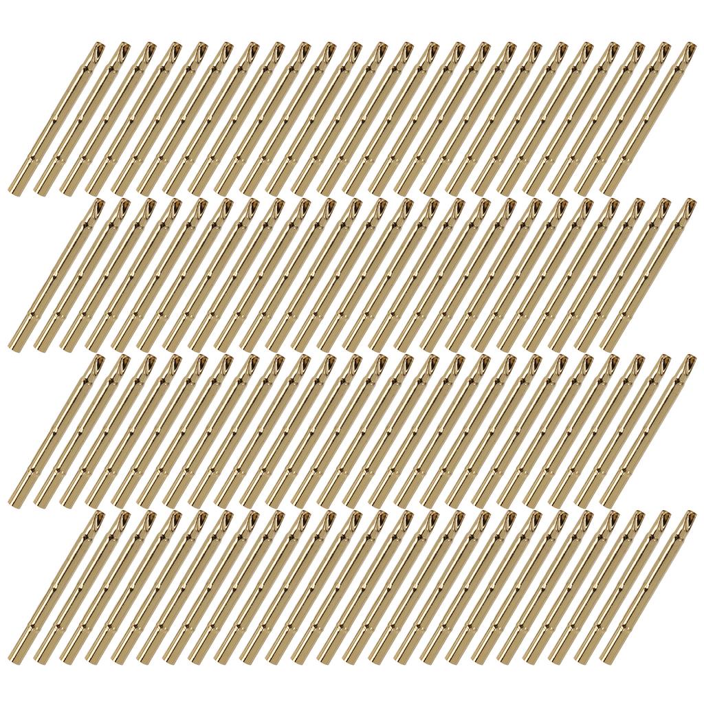 100Pcs Spring Test Probe Sleeve Brass 2.4mm Accessory Set Kit for P125 Series Pin R125‑4S