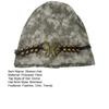 Women's Knitted Hat Winter Soft Warm Skull Cap with Tassel Ladies Stretch Slouchy Hat with Beads And Butterfly Decor