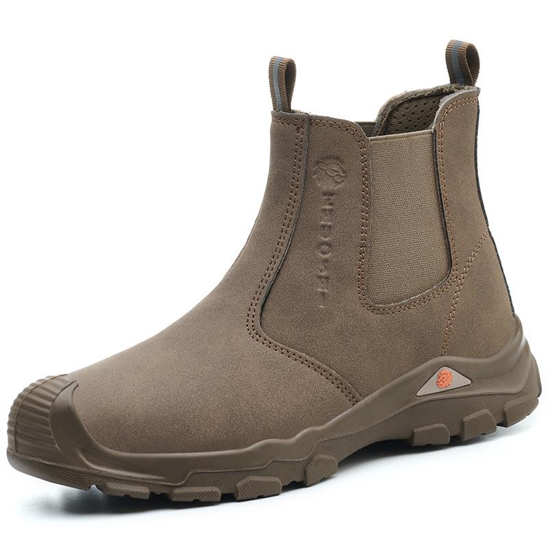 Мужские всесезонные высокие защитные ботинки Стальной носок нескользящие износостойкие влагозащитные 3790₽