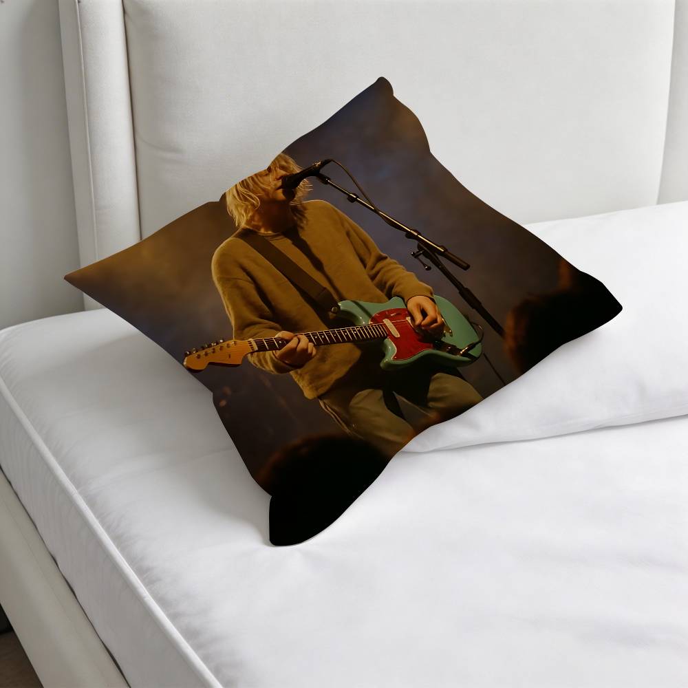KKurtt Guitar CCobain Square Pillow Case Soft Decorative Throw Pillow Cover for Home Sofa Bed