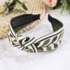 Levao Female Ethnic Hairband Embroidery Flower/Leaf Headband Head Bezel for Women Cross Knotted Hair Hoop Headbands Headwear