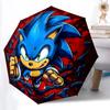 1pc Sonic the Hedgehog Automatic Folding Umbrella - 8-Rib Durable Iron Frame, Compact Portable for Daily Travel, Men & Women Yy251125219