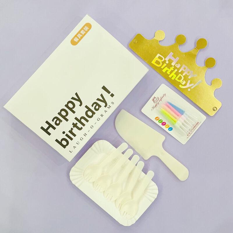 Miaoqiao Disposable Birthday Cake Tableware Set