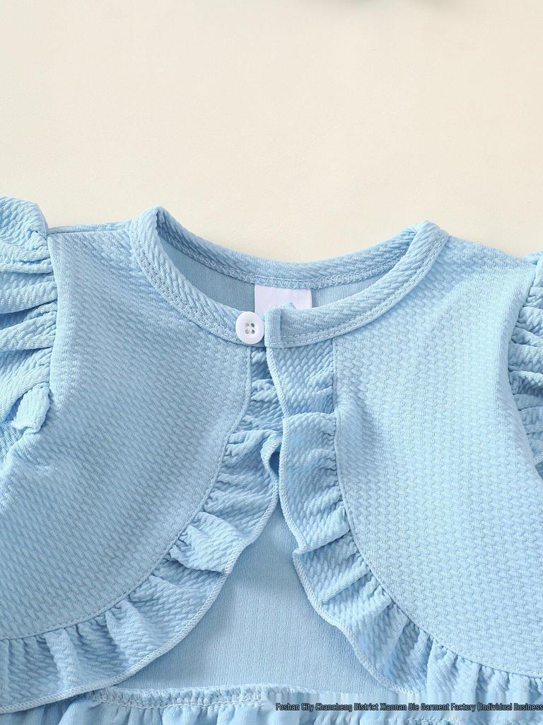 Bezrukávové šaty pre batoľatá dievčatá s kvetinovým patchworkom, sieťovanou sukňou s motýľmi a čelenkou