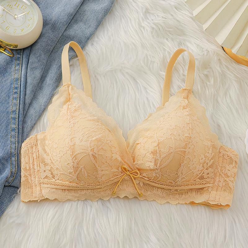 Sweet underwear women's small breasts special gathering without steel rim thin lace sexy girl anti-sagging upper support bra cover