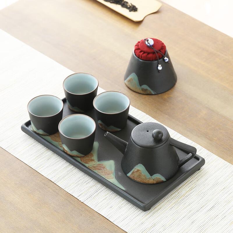 Japanese Style Ink Wash Ceramic Kung Fu Tea Set