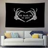 Dark Oath Skeleton Hand Tapestry Gothic Jointed Heart Art Wall Hanging Aesthetic Bedroom Room Decor