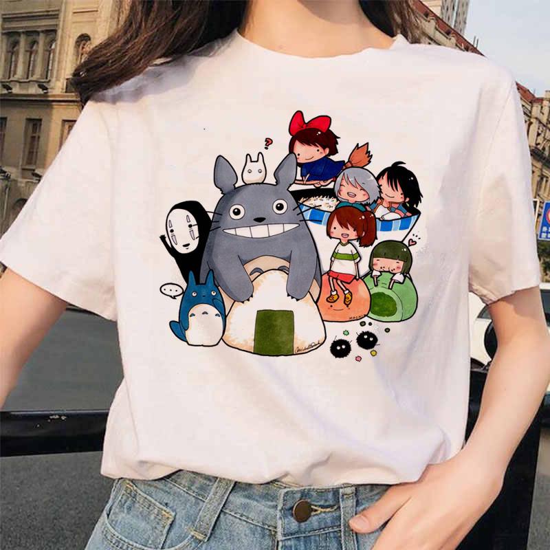 Tricou Femei Totoro Spirited Away Studio Ghibli Tricou Femei Japoneze Ulzzang Tricou Anime Miyazaki Hayao Tricou Femei Harajuku 90S