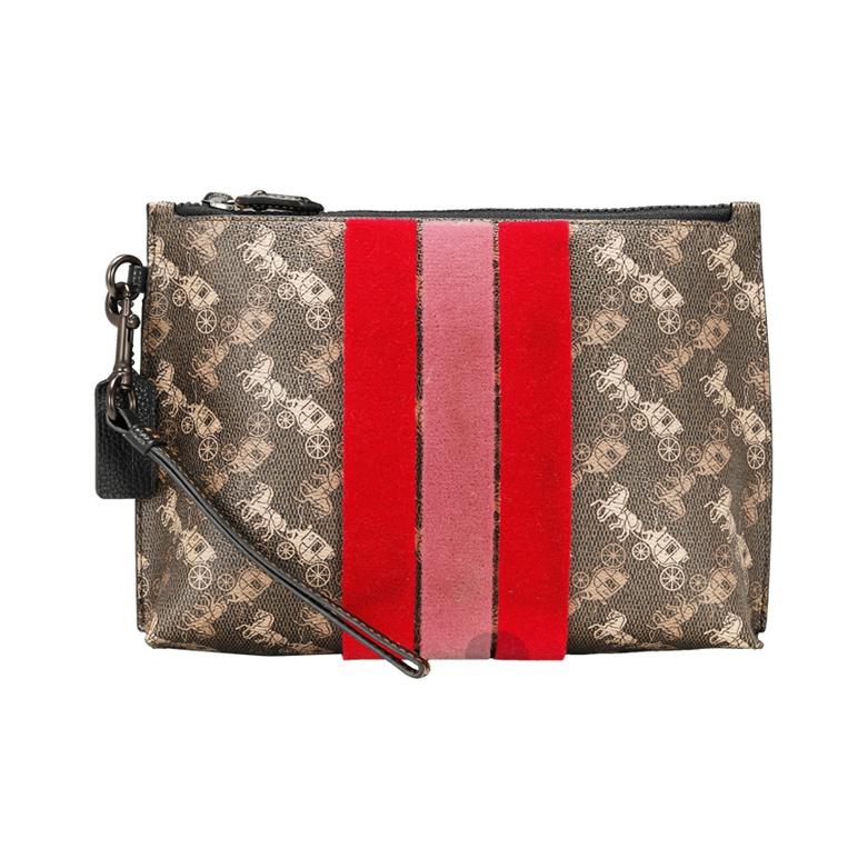 

Coach Charlie 23 Color Block Horse And Carriage Print PVC Wristlet Clutch Medium Women Clutch Brown Multicolor 86113-V5AA8 Basic Set (Bag+Dust Bag)