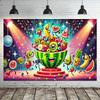 2D Disco Dancing Fruits Photography Backdrop Watermelon Party Background