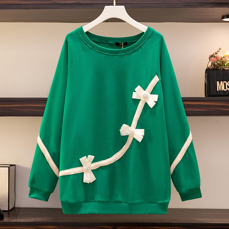 Plus Size Women's Three Dimensional Bow New Fashion Loose Hoodie