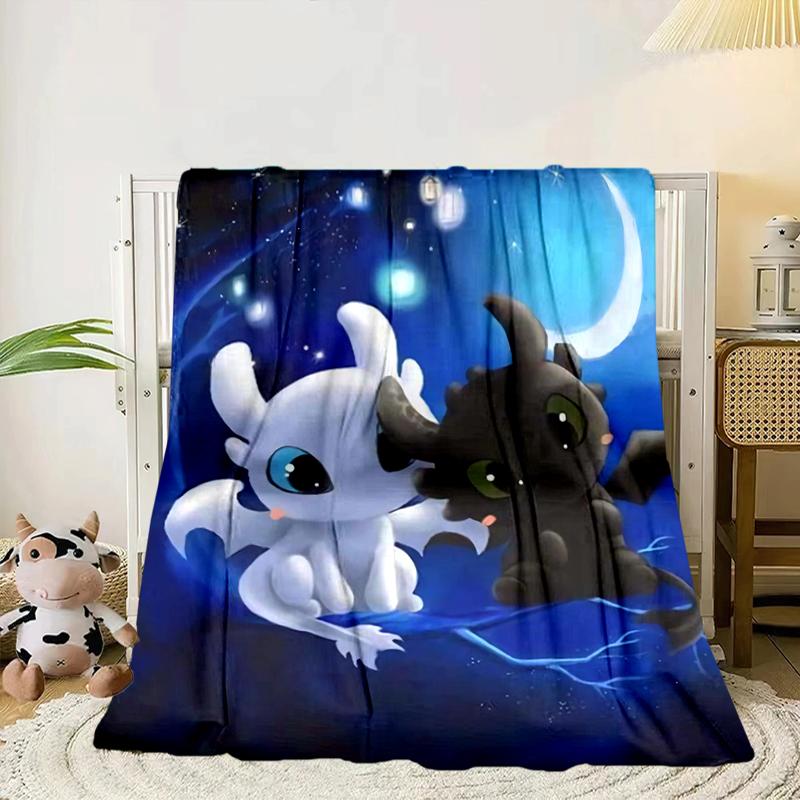 Dragon's Glimmering Fish Blanket Flannel Blanket for bed, sofa, Camping, Hiking, Picnic Essentials, gift for family Fan gifts
