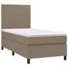 3141597 vidaXL Divan Bed with Mattress Taupe 100x200 Cm Fabric