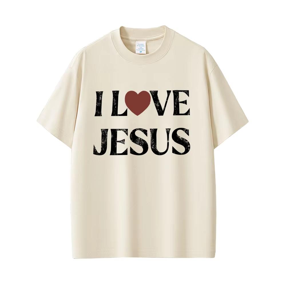 I Love Jesus Tshirt Christian Tee Shirt Unisex Women Clothing Hip Hop Vintage Rock T Shirts Unisex Retro Ocollar Hip Hop Tshirts