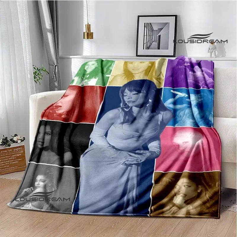 Singer Ariana Grande Printed Blanket Warm Flannel Blankets Soft And Comfortable Home Travel Blanket Bed Linings Birthday Gift
