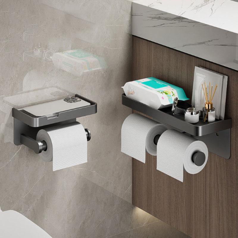 Toilet Paper Holder Aluminum Storage Rack Kitchen Towel Placement Of Seasoning Bottles Bathroom Wall Roll Of Paper Phone Storage