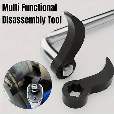 Angle Type Half Axle Disassembly Tool for 1/2 Ratchet Open-end Wrench Half Shaft Drive Shaft Pry Bar Adapter Automotive Tools