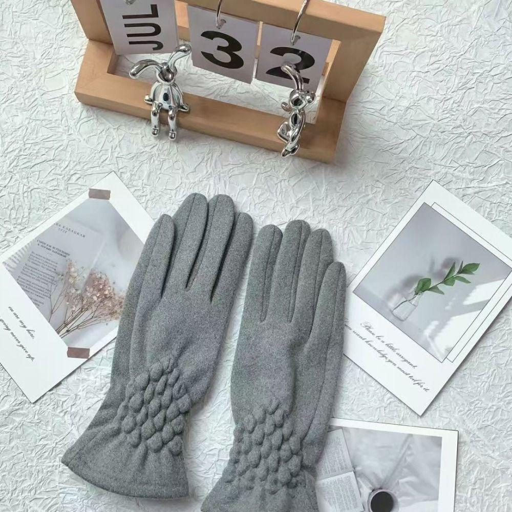 Women Full Fingers Suede Gloves Fashion Touch Screen Gloves New Lady Glove Mitten
