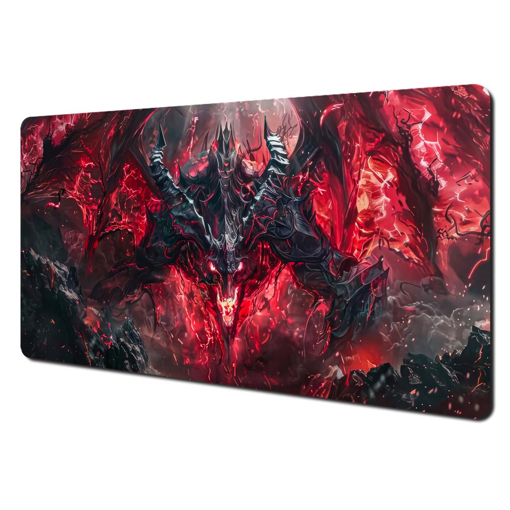 Dark Style Giant Dragon Theme Mouse Pad Desk Mat With Stitched Edges Nonslip Rubber Base Pc Accessories Gaming Mat Magic Mat