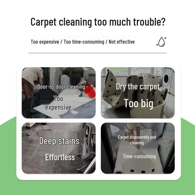 Wool Carpet Dry Cleaner: No-Rinse, Stain Remover for Living Rooms, Hotels & Offices