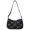 MLB Fashion Dark Pattern Embossed Vintage Diamond Floral Leather Crossbody Shoulder Bag Women bags Black 7ACRMD15N-50BKS