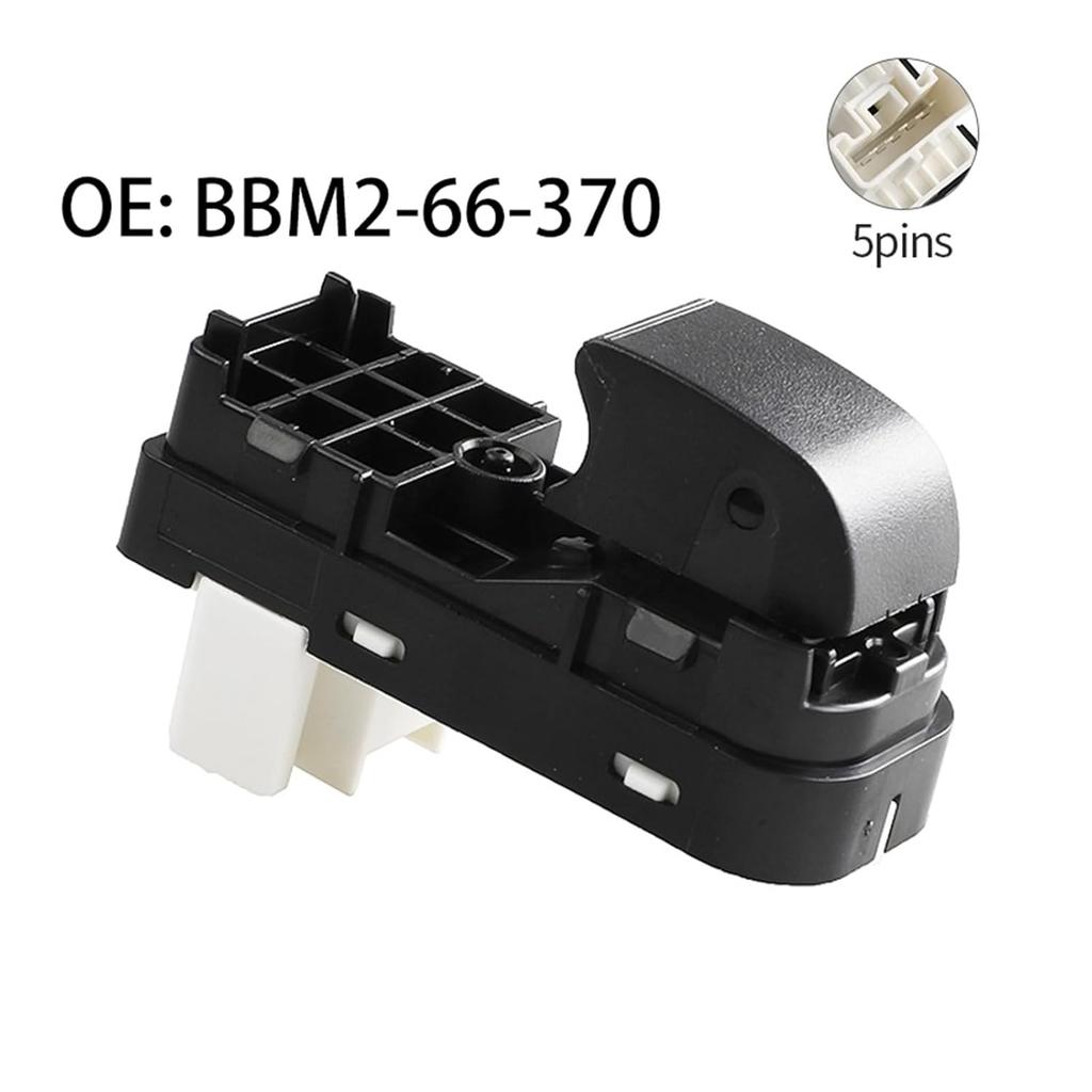 BBM2-66-370 5 Pins BBM266370 Front Right Passenger Single Power Single Window Switch Compatible with Mazda 3 Hatchback 2009-2011(1 pc)