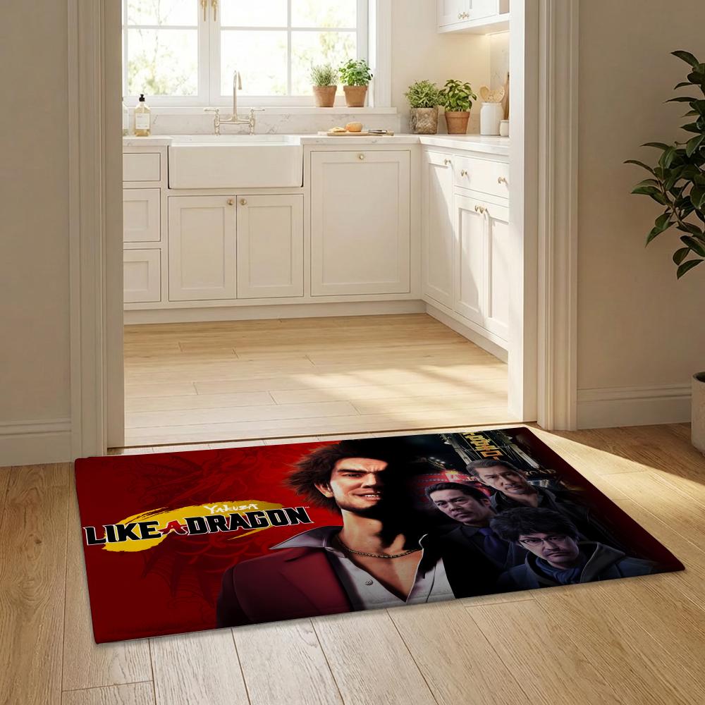 Hot Role Playing Game Popular Game Yakuza Floor Mat Flannel Door Mat Non-Slip Bedroom Living Room Home Decor 40x60cm