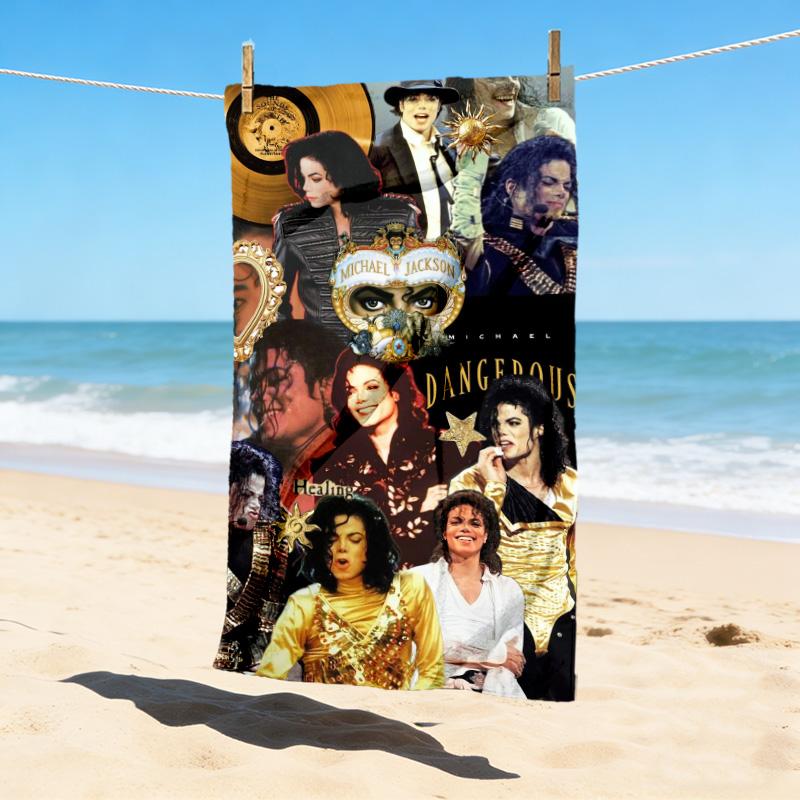 Michael Jackson Stylový Digitální Tisk Plážová Osuška Rychleschnoucí Absorpční Deka Na Pláž Bazén Posilovnu Cestování