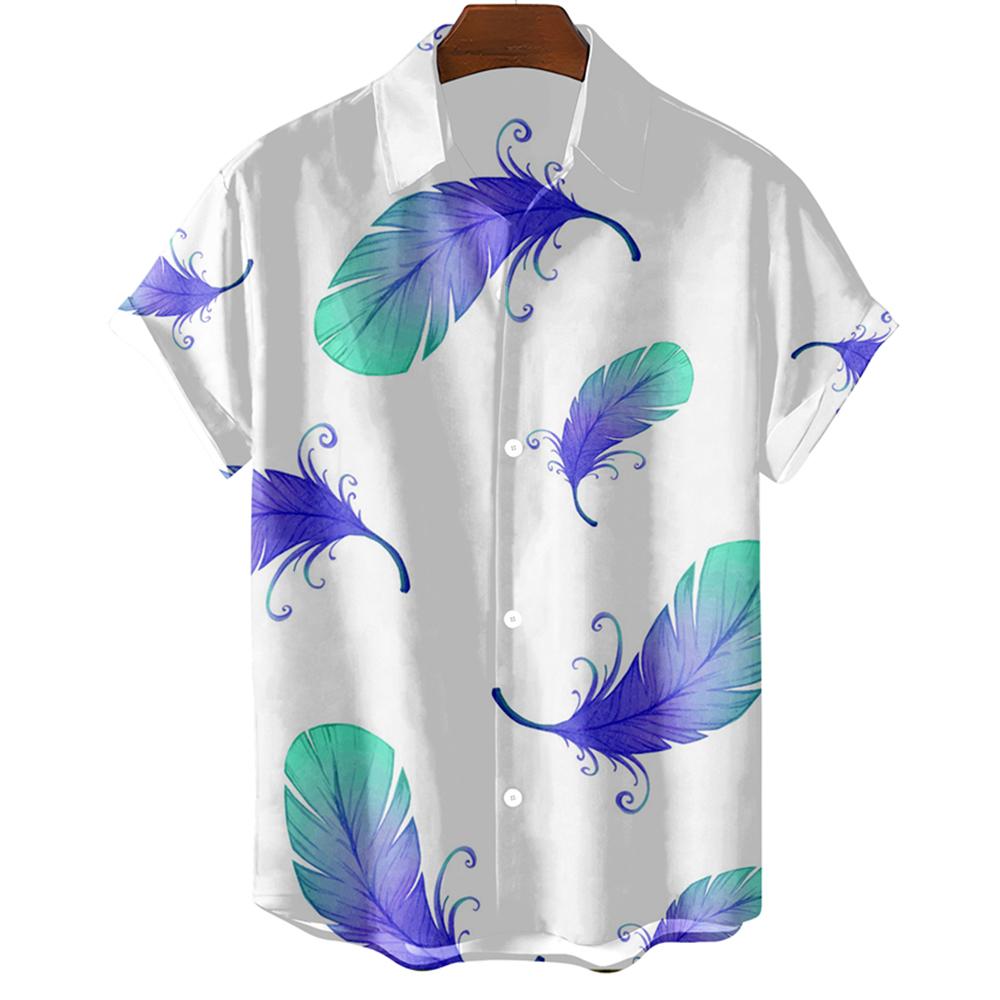 Mode Original Herrenhemd Hawaii Lässig Herren Slim Fit Kurzarm Oberteile Übergröße Einfach Federdruck Camisa MasculinaA