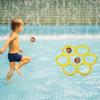 Foam Rings Toy Pool Floats with 10 Colorful Tossing Balls Water Sports Floating Pool Game Toy for Family Gatherings