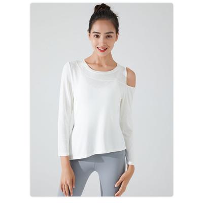 Damen Herbst Schlank Langarm Yoga Wear Fitness Top