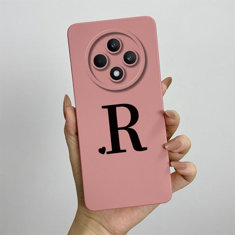 Per Oppo Reno12 F FS 5G 4G Custodia Cover Morbido Silicone TPU Lettere Carine Custodie Protettive Complete Per Reno 12F 12FS Bumper Fundas