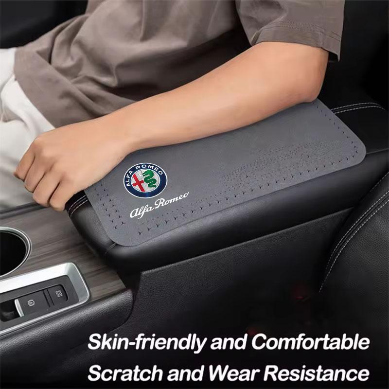 Armlehnenbox Matte Weiche Hülle Mittelkonsolenbox Polstermatte Für Alfa Romeo STELVIO Giulia 159 Giulietta 147 Mito 156 MTO Auto Zubehör