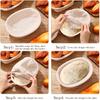 Bread Proofing Basket Round Oval Long Banneton Rattan Bread  Dough Proofing Proving Rattan Basket with Linen Liner Cloth