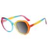 Latest Luxury Design Round Shape Transparent Leopard Lady Frame Color Shift Anti Blue Light Hyperopia Reading Glasses +2 +4 +6