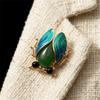 Chinese Style Cicada Brooch Real-like Enamel Brooch Vintage Insect Lapel Pin  Gifts
