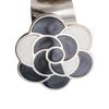 CHANEL 98P with blisters Camelia Bangle metal Black x white Women Used