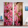 Lente Bloeiende Paarse Bloemen Transparante Voile Gordijnen voor Keuken Woonkamer Slaapkamer Decor Moderne Tule Gordijn Raambekleding