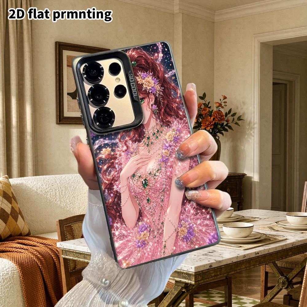 Phone Case: 2D Flat Samsung Galaxy A34 A35 M05 M06 S20 S22 S21 FE Plus 5G Protective Case, Couple Style, Red-Haired Girl, Christmas and Halloween Gift