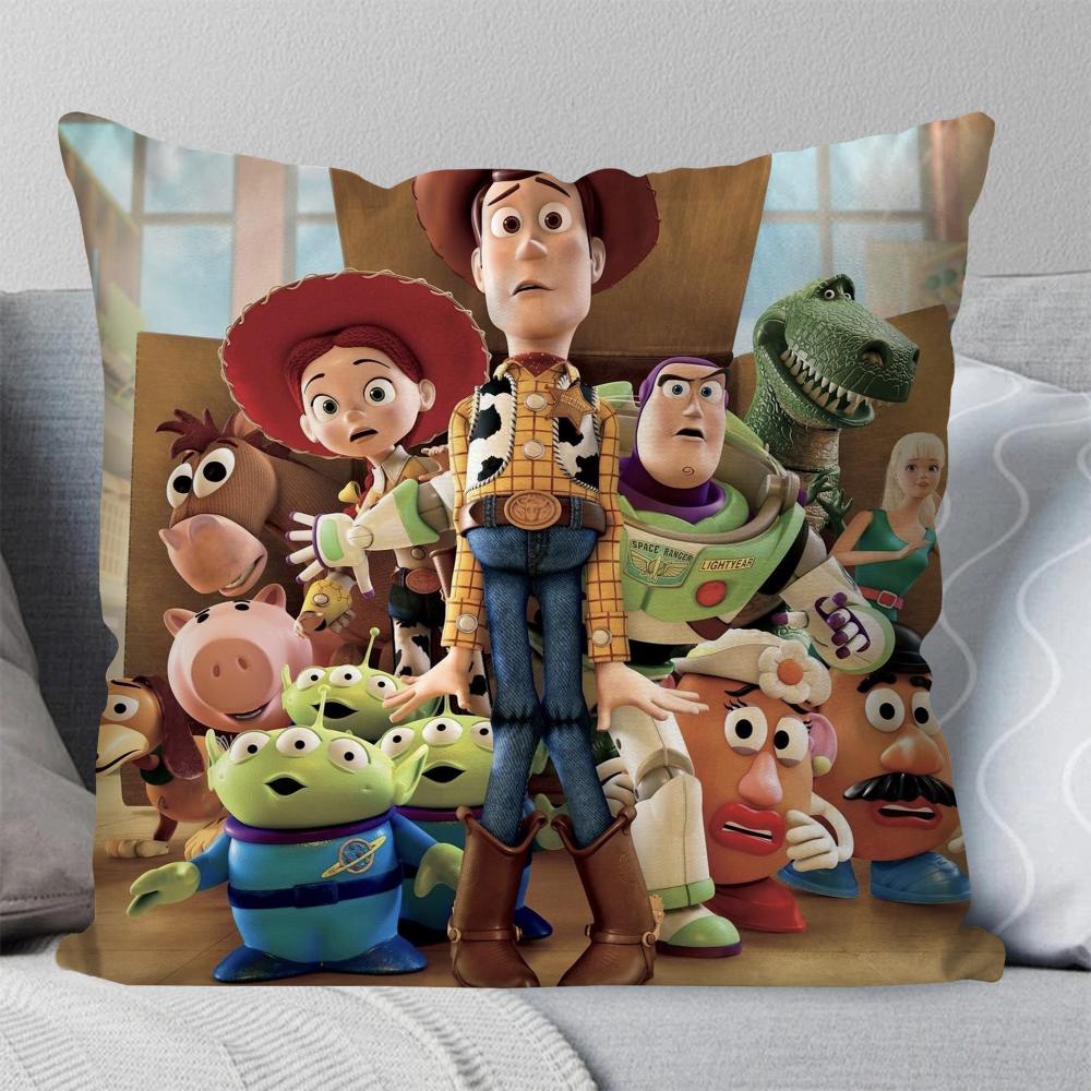 Animated Movie T-Toy S-Story Pillow Case Square Pillow Bedroom Sofa Leisure ComfortCushion Car Living Room Home Decoration 40X40