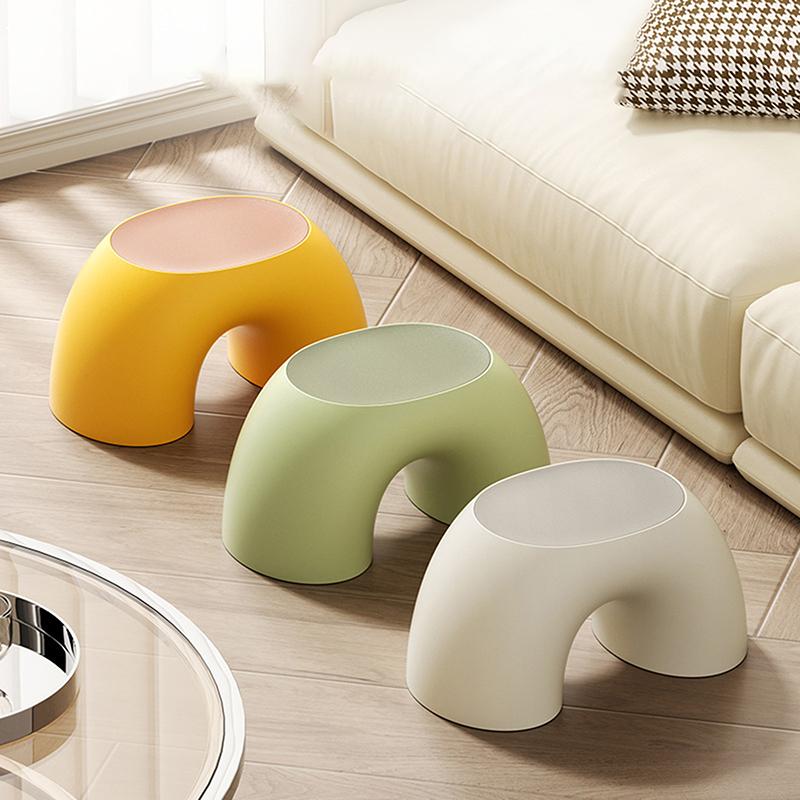 Stool Plastic Rainbow Shape Footstool Safety Kids Step Stool Seat For Living Room Indoor Furniture Children'S Stool Toy