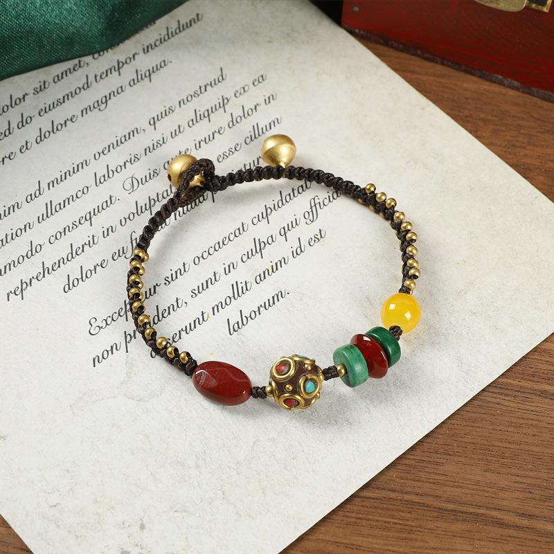 Original design Nepal Tibetan braided bracelet retro personalized bell hand rope Xizang bracelet women