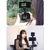 Metal Phone Tripod Mount 360 Smartphone Adapter with 1/4" Cold Shoe Mount Adjustable Cellphone Clamp Stand