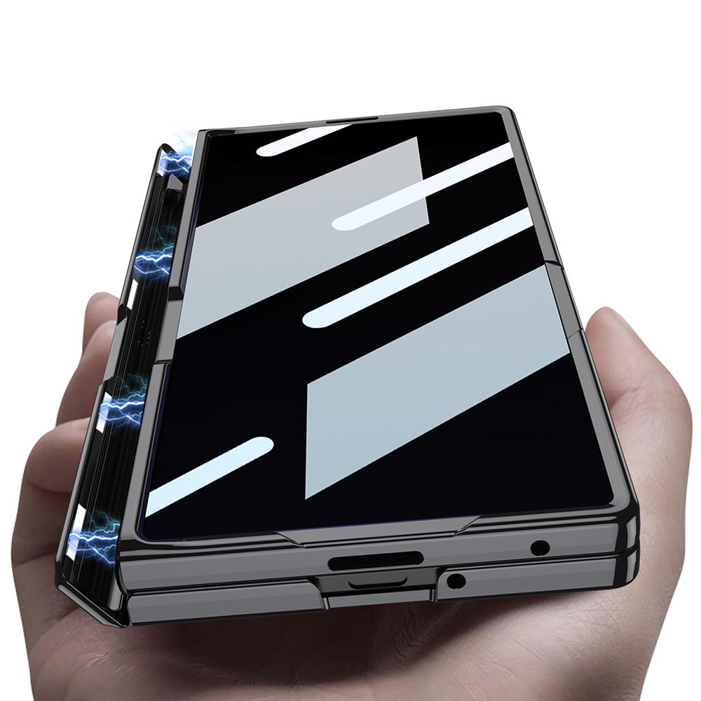 GKK For Samsung Galaxy Z Fold7 5G Case Hard PC+Privacy Tempered Glass Film Phone Cover with Kickstand