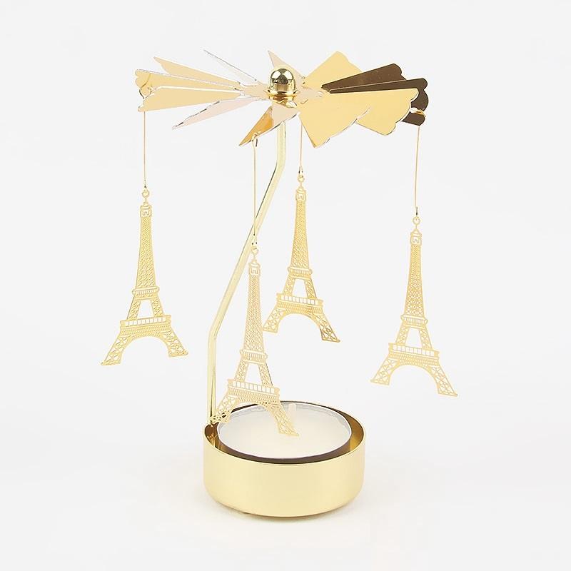 Gol2026 Christmas Tree Snowman Santa Birthday Angel Fairy Spinning Rotating Carousel Candle Holder Tealight Drop Shipping