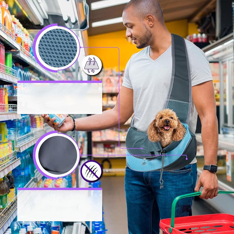 Pet Cat Dog Carrier Backpack Travel Tote Shoulder Bags Mesh Sling Carry Pack Pet Carrying Supplies Crossbody Shoulder Bag